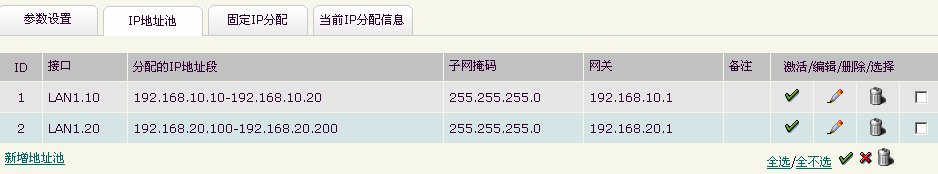 启用DHCP